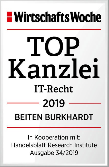 TOP Kanzlei IT-Recht 2019, Wirtschaftswoche