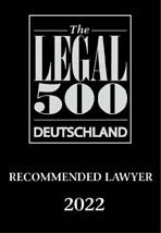 The Legal 500 Germany 2022, Empfohlener Anwalt