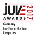 Law for of the Year for Energy Law, JUVE awards 2017