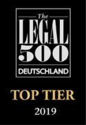 Top Tier, Legal 500 Germany 2019